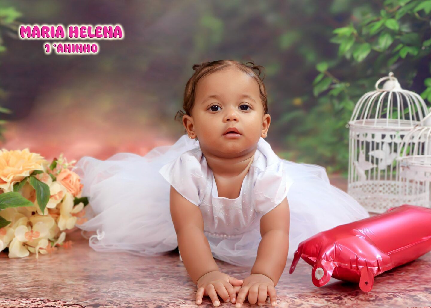 MARIA HELENA completando seu 1ºANINHO- Mamãe QUELI